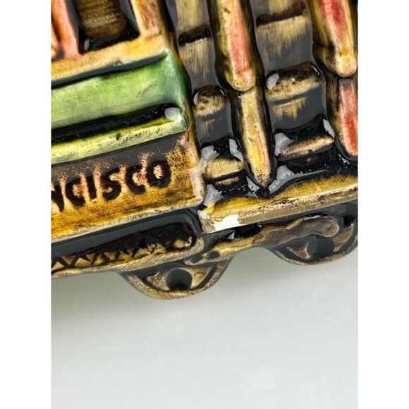 San Francisco E.F. Clements EFCCO Trolley Car Ceramic Pottery Planter Japan READ - Picture 7 of 16